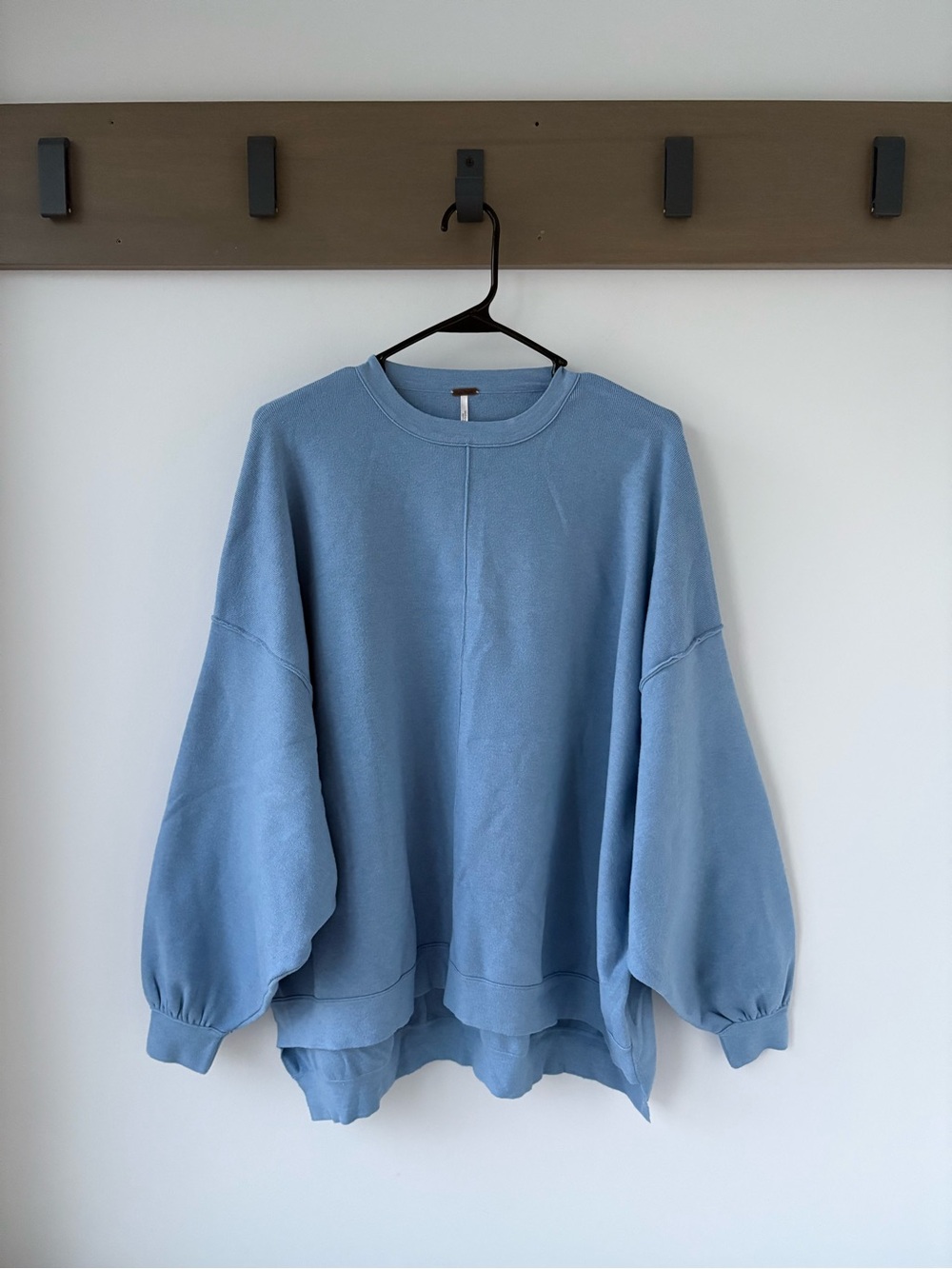 Free People Uptown Pullover Sweater Baby Blue XS Oversized Cozy
